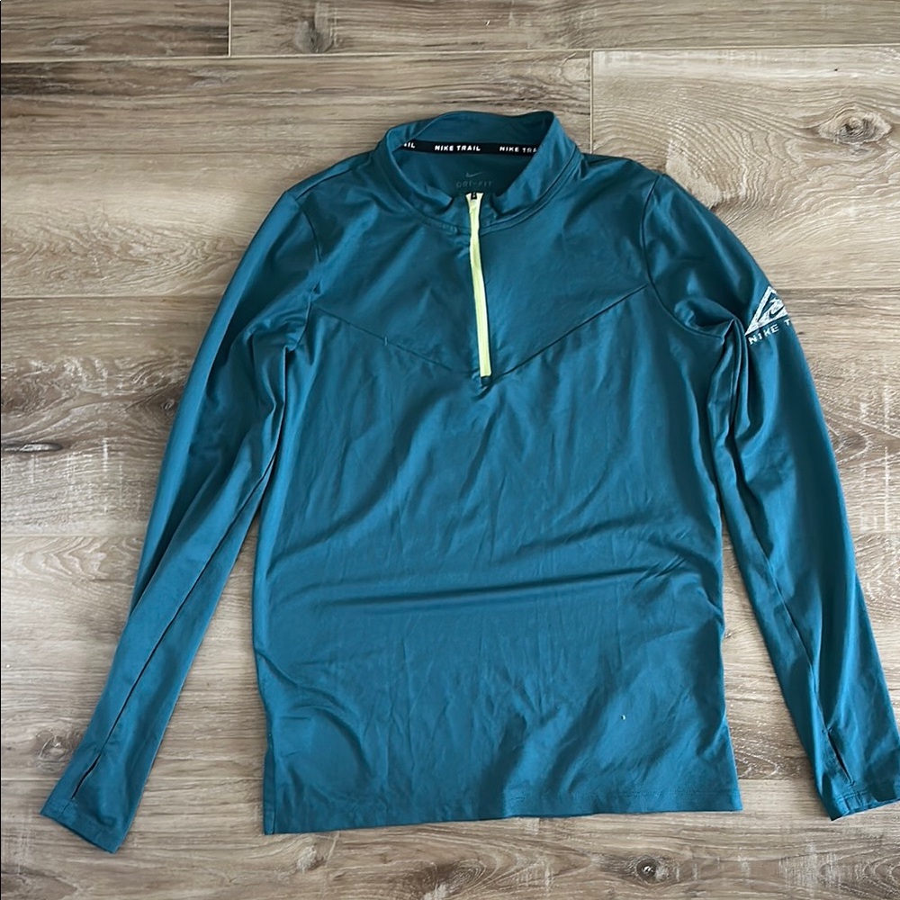 Nike trail half zip teal